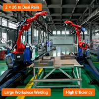 Bras robotisé à charge lourde, double rail, sept axes, robot de soudage pour grandes pièces longues, soudage automatique de métaux structurels