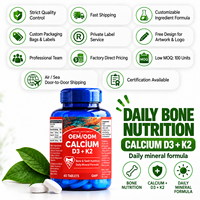 Comprimés de Calcium, Vitamine D3 et K2 OEM ODM – Complément Alimentaire pour la Nutrition Osseuse – Marque Privée – Vente en Gros Usine – Formule Personnalisée pour le Commerce
