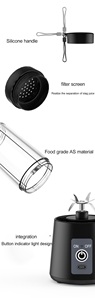 Licuadora Portátil USB de un Solo Vaso, Multifuncional, con Batería, Botón de Encendido, para el Hogar y Hoteles, de Plástico - Product Image 4