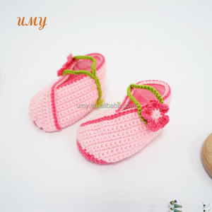 Ecológico First Walker Productos para bebés Zapatos casuales Niña Zapatos de bebé de ganchillo hechos a mano para bebés - Product Image 3