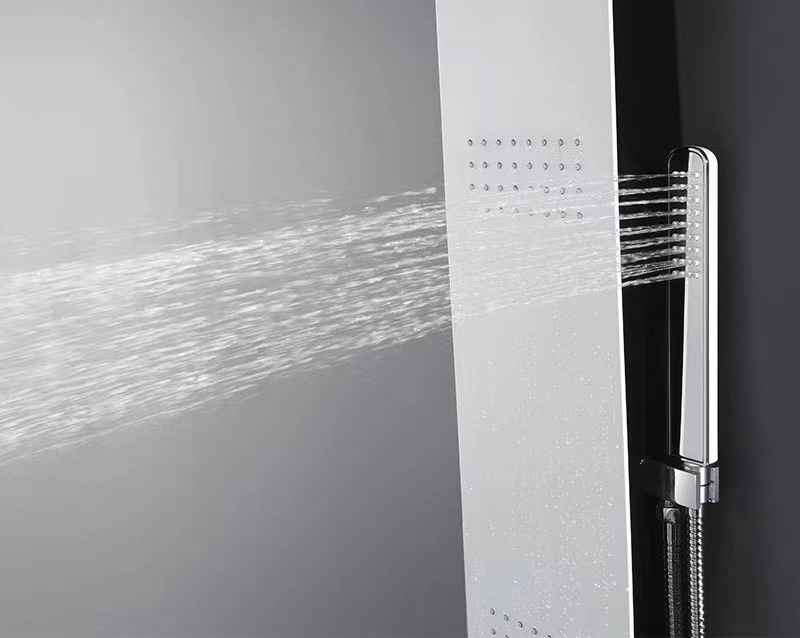 Royo Black Luxury 304 Stainless Steel Shower Column Multi-Function Massage Shower Panel