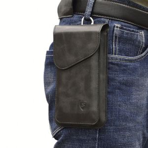 Volant Double pochette PC sac étui universel pliable adapté pour téléphone portable 5.5 pouces avec crochet pour ceinture - Product Image 5