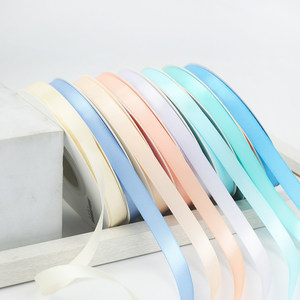 Nine Clouds Double Faced Satin Ribbon 1cm Polyester Gift Packaging Hair Accessory Bow Solid Color Stylish Simple - Product Image 1