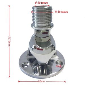 Base d'antenne en acier inoxydable de 25 mm, matériel marin pour la réparation et le remplacement de bateaux - Product Image 1
