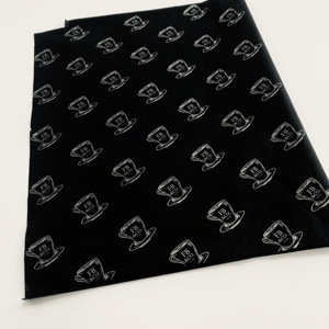 Luxury 17gsm Black Packaging <b>Tissue</b> <b>Paper</b> Customized Logo Printed Flower Bouquet <b>Wrapping</b> <b>Paper</b> for Box Gift Packing - Product Image 6