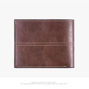 <span class=keywords><strong>Portafoglio</strong></span> Corto da <span class=keywords><strong>Uomo</strong></span> Retrò con Cuciture a Vista e Pelle PU, Fodera in Poliestere, con Tasca Portamonete con <span class=keywords><strong>Cerniera</strong></span> Interna - Product Image 3