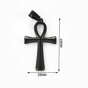 Colgante de cruz amuleto religioso para collar, cadena de acero inoxidable para mujer y hombre, dijes de gargantilla, accesorios de joyería cristiana DIY, regalo - Product Image 6