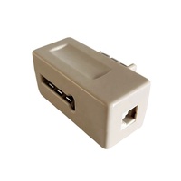 Adaptador de teléfono francés RJ11 6P4C conector macho a hembra para teléfono fijo fax módem DSL Internet Cat5e Cat6 Cable