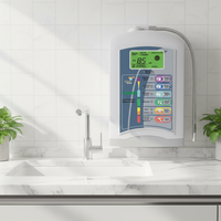 Ioniseur d'eau alcaline 5 plaques pour débutants, usage d'essai, 1 filtre, nettoyage automatique inversé, écran LCD, 3 alcalins, 2 acides, usage domestique, CE