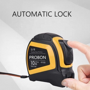 Mètre à ruban professionnel en acier avec verrouillage automatique 3m 5m 7,5m 8m 10m, résistant aux chocs, revêtement en caoutchouc ABS, règle métrique pour la construction - Product Image 2