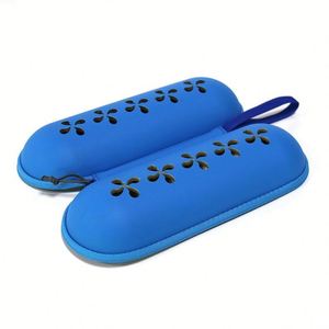 Portable PU <b>Waterproof</b> EVA Towel <b>Box</b> With Plastic Handle Free Factory Sample for Hotel Travel Towel <b>Storage</b> Case - Product Image 5