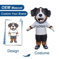 Costume de mascotte pour chien en EVA, personnalisé par l'usine Mascotte, avec logo sur mesure, pour promotion d'Halloween et effet de marche dansante