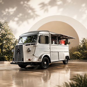Camionnette alimentaire électrique rétro personnalisée Citroën avec machine à expresso commerciale <span class=keywords><strong>pour</strong></span> affogato dans un centre artistique - Product Image 1