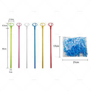 Accessoires <span class=keywords><strong>pour</strong></span> ballons en plastique : <span class=keywords><strong>support</strong></span> de bâton de <span class=keywords><strong>ballon</strong></span> portable de 40 cm et coupelles - Product Image 4