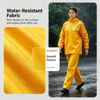 Ensemble imperméable unisexe pour adulte, pantalon et veste, résistant aux fortes pluies, réfléchissant, pour le cyclisme, le travail en extérieur, vente en gros
