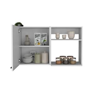 DB Modern Kitchen <b>Wall</b> <b>Cabinet</b> Burwood <b>White</b> Finish Solid Wood and MDF Panel Stylish Design - Product Image 5