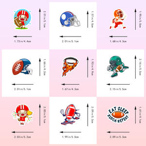 50 Stück <span class=keywords><strong>NFL</strong></span> Football Bowl Gestanzte Aufkleber Sport-Vinyl-Aufkleber Wiederverwendbare Wasserfeste <span class=keywords><strong>Sticker</strong></span>-Packung - Product Image 3