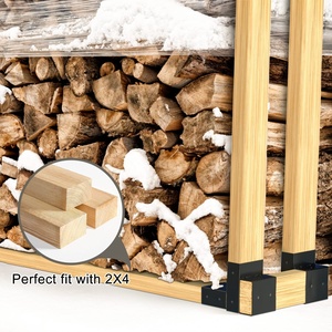 Kit Supporto per Legna <span class=keywords><strong>da</strong></span> Ardere <span class=keywords><strong>da</strong></span> Esterno, Porta Legna Regolabile <span class=keywords><strong>Fai</strong></span>-<span class=keywords><strong>da</strong></span>-<span class=keywords><strong>Te</strong></span>, Supporto Nero per Legna <span class=keywords><strong>da</strong></span> Ardere - Product Image 2