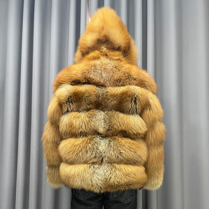 <span class=keywords><strong>Cappotto</strong></span> invernale caldo di lusso in vera <span class=keywords><strong>pelliccia</strong></span> di volpe rossa naturale di alta qualità <span class=keywords><strong>cappotto</strong></span> da combattente con cappuccio da uomo abbinato all'ingrosso personalizzato - Product Image 4