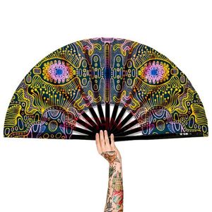 Rave Full-Color Printed Bamboo <b>Fan</b> 33cm Pride Foldable <b>Hand</b> <b>Fan</b> with Custom Logo Minimum Order Quantity for Christmas Occasions - Product Image 2