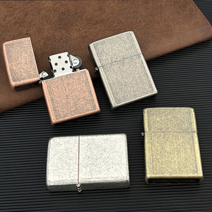 Customized Logo Metal Casing Stainless Steel Movement Vintage Old Craftsmanship Antique Bronze Collection <strong>Windproof</strong> <strong>Lighter</strong> - Product Image 2