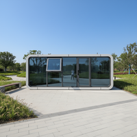 Luxuriöse Vorgefertigte Container-Häuser mit 3 Schlafzimmern, Kleine Hütten und Container-Häuser mit Solarpaneelen