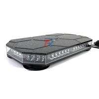 14 pulgadas 42 LED Carcasa negra única Techo de coche Barra de luz de advertencia Lámpara de tráfico de seguridad vial de emergencia con controlador digital