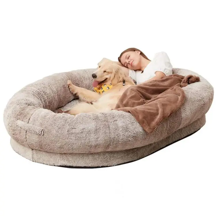 Tempat tidur anjing manusia yang nyaman ukuran manusia tempat tidur anjing tempat tidur anjing besar untuk manusia