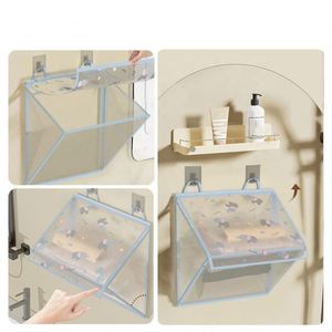 Sac de rangement pliable et étanche pour salle de bain, nouvelle boîte de rangement murale suspendue pour articles de toilette, panier à linge et à monnaie - Product Image 2