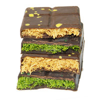 Venta Directa de Fábrica, Kunafa de Chocolate OEM, Mermelada de Pistacho, Barra de Chocolate Halal, Dulce, Venta al por Mayor, Chocolate de Dubái