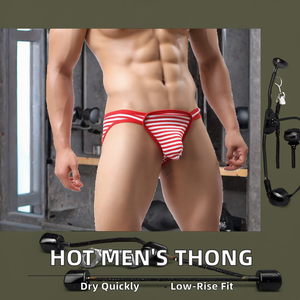 Sous-vêtements <span class=keywords><strong>pour</strong></span> hommes occidentaux sur Offre Spéciale <span class=keywords><strong>string</strong></span> convexe <span class=keywords><strong>en</strong></span> U taille basse <span class=keywords><strong>en</strong></span> tissu tricoté rayé respirant <span class=keywords><strong>pour</strong></span> spectacle hanche - Product Image 3