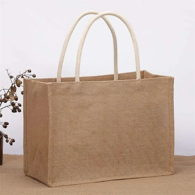 Mode benutzer definierte Logo Druck Lebensmittel einkauf Jute Tote Strand tasche