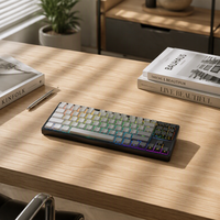 Clavier mécanique Zornher ZH870 88 touches, bleu, échangeable à chaud, USB-C sans fil, rétroéclairage RVB, clavier de jeu personnalisable pour le bureau