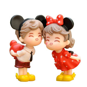 Mini figurine d'action cadeau de la Saint-Valentin en plastique artisanat poupée ornement Figurines miniatures Figurine en plastique décoration de mariage - Product Image 1