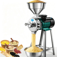 Moulin Électrique Haute Efficacité pour Grains Secs et Humides, Usage Domestique et Commercial, Machine à Lait de Soja, Beurre de Cacahuète et Farine de Riz