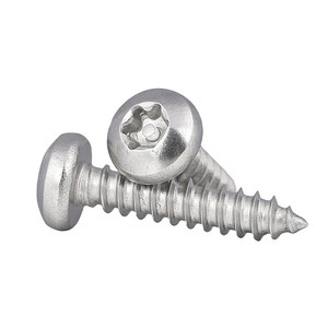 Vis autotaraudeuses en acier inoxydable 304 à tête ronde avec goupille, M2 M3 M5 M6, vis à tête Torx, système métrique, fourniture directe d'usine - Product Image 3