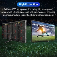 Panel LED Publicitario para Exteriores 16:9 P10 P8 P6, Pantalla LED para Estadios de Fútbol, Vallas Perimetrales, Directo de Fábrica