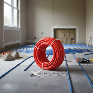 Tubo de PEX-B en rollo de 1/2 pulgada y 300 pies con barrera de oxígeno para calefacción por suelo radiante, tubos de plástico rojos para uso residencial y comercial - Product Image 2