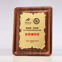 Placa de bienvenida personalizada Trofeo de metal personalizado y Medalla Placa de autorización de madera