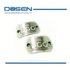 Badges nominatifs en métal gravés, étiquettes métalliques brillantes sans nickel à coudre - Product Image 4