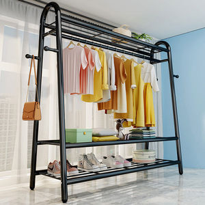 Perchero de pie con barra única rectangular móvil para secar ropa, ideal para dormitorio, balcón o dormitorio universitario. - Product Image 4