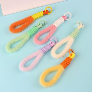 2024 New Colorful Plush Mobile Phone <b>Lanyard</b> Creative Keychain Hanging Rope Bag Hanging Accessories Pendant - Product Image 6
