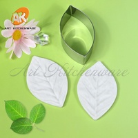 Gumpaste-Blumen-Silikon-Adernformer, Edelstahl-Fondant-Ausstecher-Set, Kuchen-Dekorations-Adernform, Zuckerpaste-Rosen-Pfingstrosen-Herstellungswerkzeug