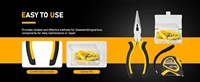 Juego de Herramientas Multiusos para el Hogar, Kit Básico de Herramientas para Reparaciones en Casa, Garaje y Auto