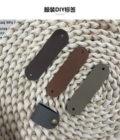 Étiquettes en cuir DIY pour vêtements : Étiquettes en laine tricotées à la main, vintage, avec logo laser, pour la vente en gros