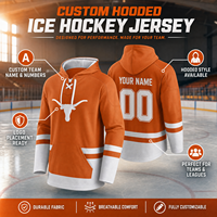 Sweat-shirt de hockey vintage personnalisé avec logo OEM & ODM, vêtements de sport unisexes, uniforme de hockey sur glace, imprimé par transfert thermique