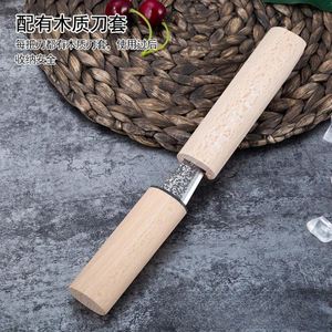 Cuchillo profesional para cortar hielo de acero inoxidable para camareros, herramienta de bar, con mango de madera - Product Image 3