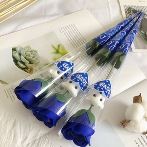 2024 vente chaude petit ours Rose savon fleur Simulation Rose saint valentin fête des enseignants mariage Festival cadeau - Product Image 4