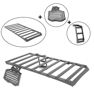 Off-road çatı kargo taşıyıcı bagaj sepeti kurulabilir Toyota Land Cruiser Prado ışık şeridi için portbagaj alüminyum alaşım 250 - Product Image 3