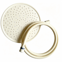 Ensemble de douche moderne blanc crème avec corps de valve en laiton massif, système de douche pluie multifonction pour la rénovation des salles de bain à domicile et à l'hôtel